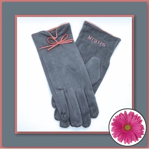 3/$10, 5/$15 - SHEIN Gray Suedette Touchscreen Gloves - Picture 1 of 5